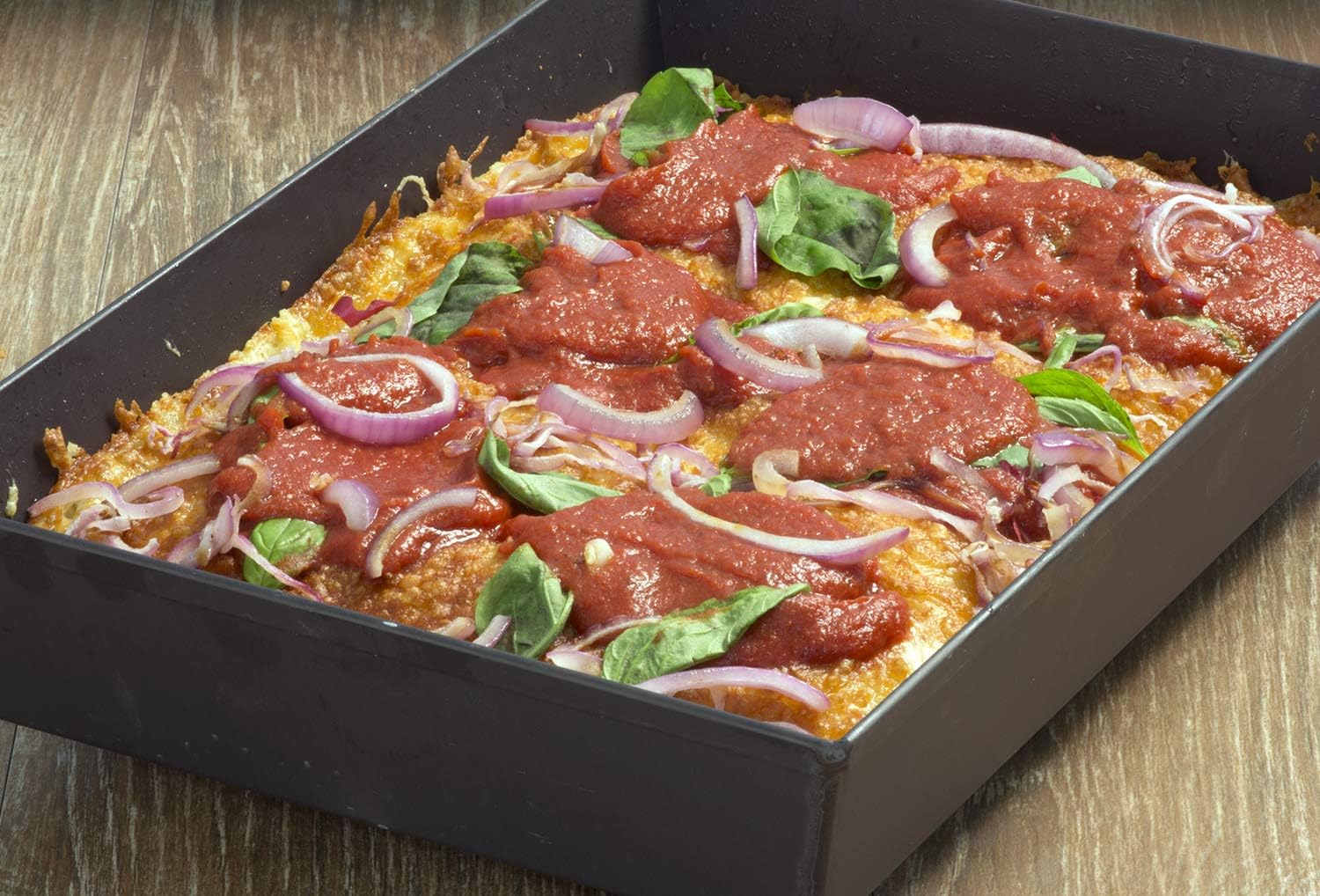 LloydPans Kitchenware 10 by 14 Inch Detroit Style Pizza Pan USA Made Hard-Anodized5