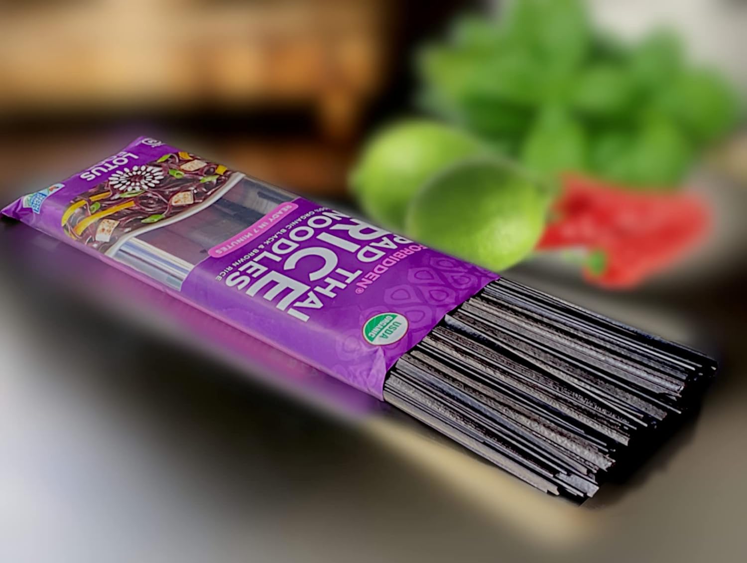 Lotus Foods Gourmet Organic Forbidden Rice Pad Thai Noodles, 8 oz, 8 Count8
