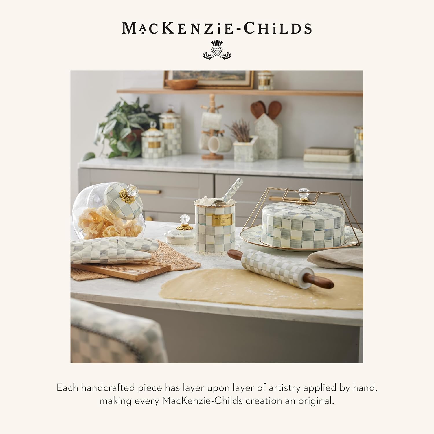 MACKENZIE-CHILDS Enamel Tea Kettle, Stylish Tea Kettle for Stovetop, Grey-and-White Sterling Check, 3 Quarts9