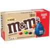 M&M'S Almond Chocolate Candy Sharing Size 2.83-Ounce Pouch 18-Count Box