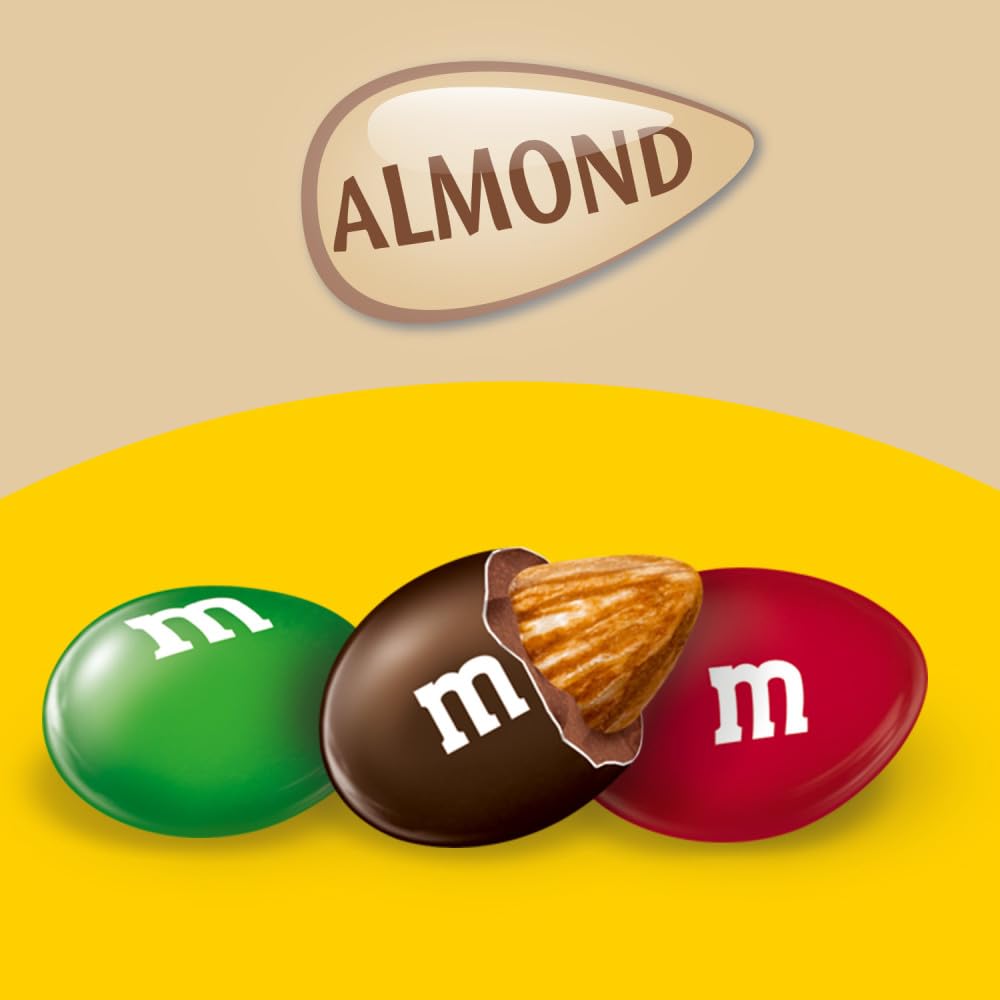 M&M'S Almond Chocolate Candy Sharing Size 2.83-Ounce Pouch 18-Count Box1