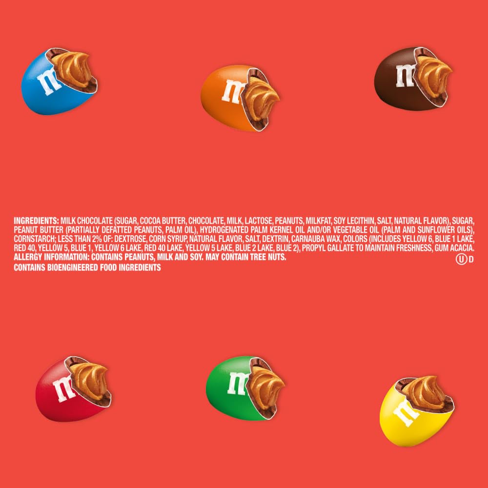 M&M'S Mega Peanut Butter Milk Chocolate Candy, Share Size, 24 Count Bulk Box0