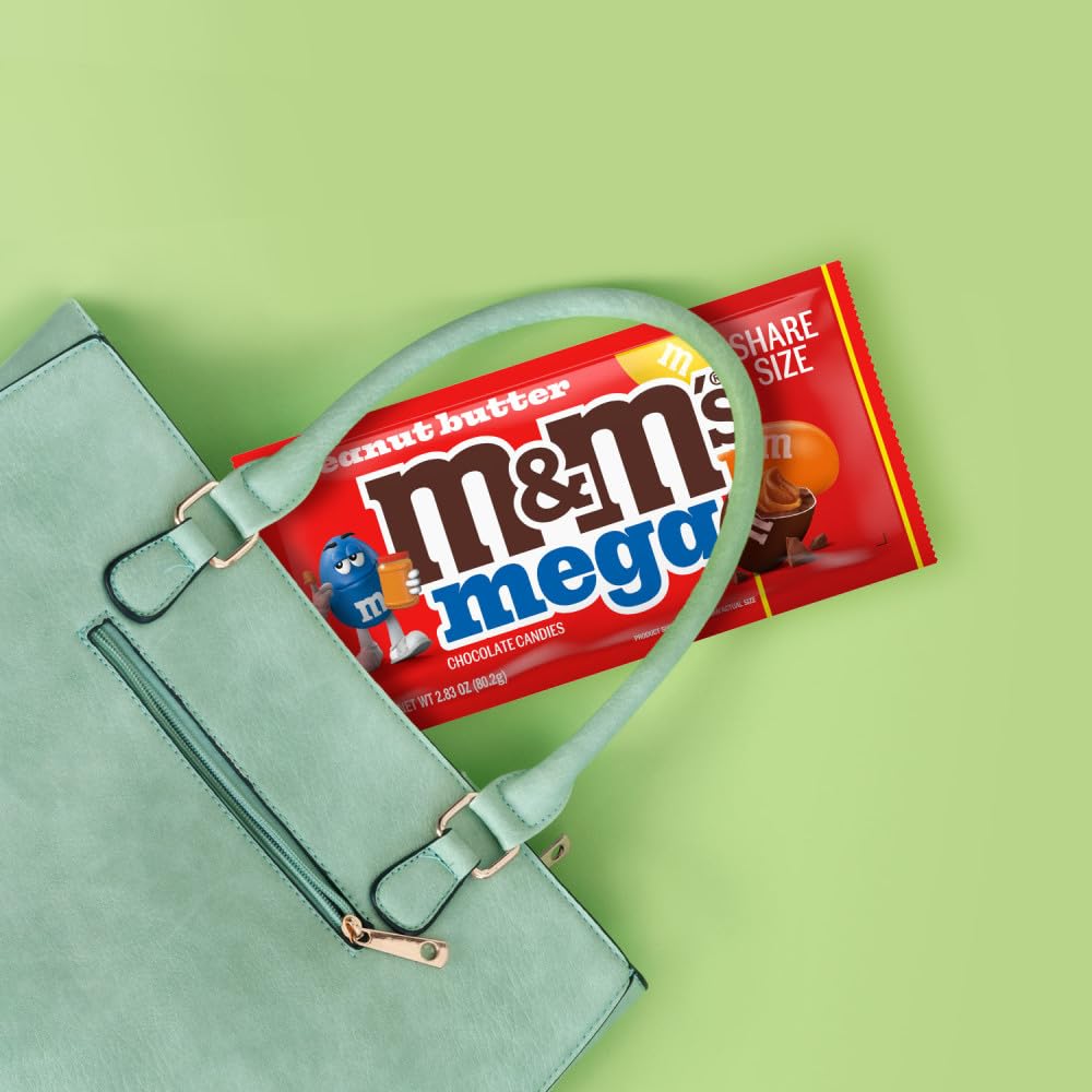 M&M'S Mega Peanut Butter Milk Chocolate Candy, Share Size, 24 Count Bulk Box2