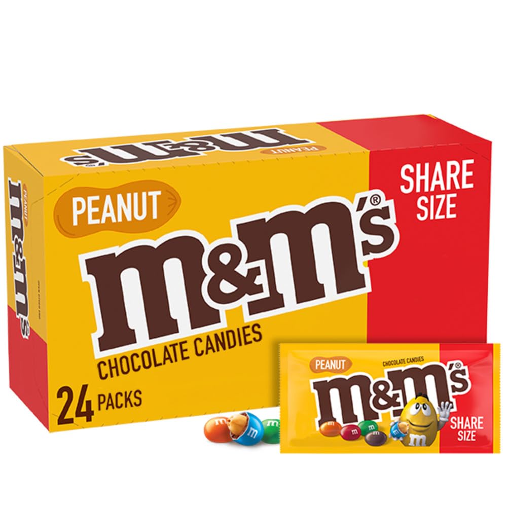 M&M'S Peanut Chocolate Candy Sharing Size Pouch 3.27 Ounce (Pack of 24) M&M'S Peanut Chocolate Candy Sharing Size Pouch 3.27 Ounce (Pack of 24)