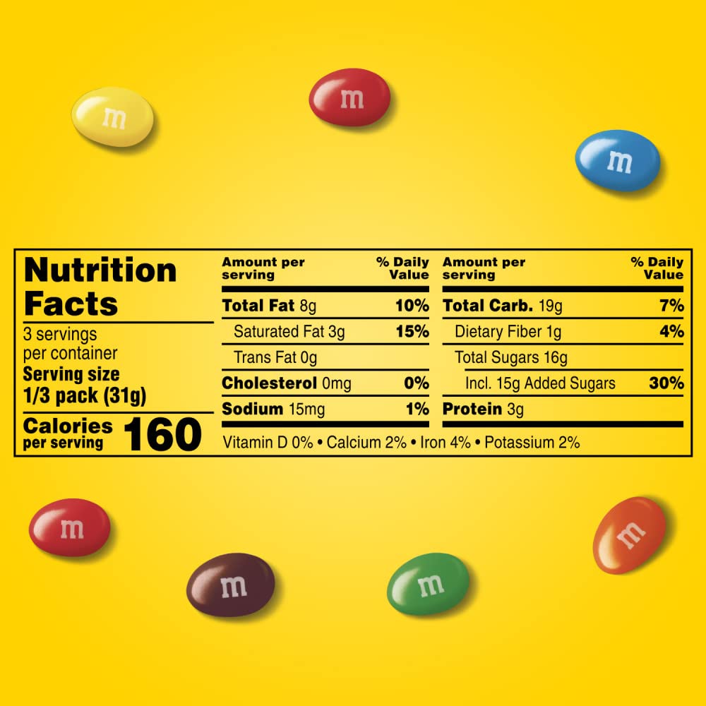 M&M'S Peanut Chocolate Candy Sharing Size Pouch 3.27 Ounce (Pack of 24)0