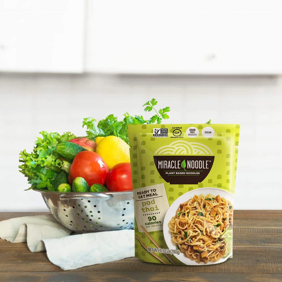 Miracle Noodle Pad Thai Noodles - Ready to Eat Plant Based Vegan Pad Thai Shirataki Noodles, Pad Thai Gluten Free, Paleo Friendly, Non-GMO, Gluten Free Asian Noodles - 10 Oz, 6-Pack3