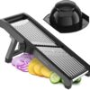 MuellerLiving Mandoline Slicer for Kitchen, Stainless Steel, Slice or Julienne, Vegetable Chopper, Fruit Slicer