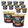 Muscle Mac Macaroni and Cheese Dinner with Real Cheese, Microwaveable, 20g of protein, 3.6 oz per cup (Pack of 12)