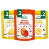 NATIERRA Organic Freeze-Dried Pineapples, Bananas & Mangos | USDA Organic, Non-GMO & Vegan, Gluten Free, No Additives, No Sugar Added | Variety Pack (Pack of 6)