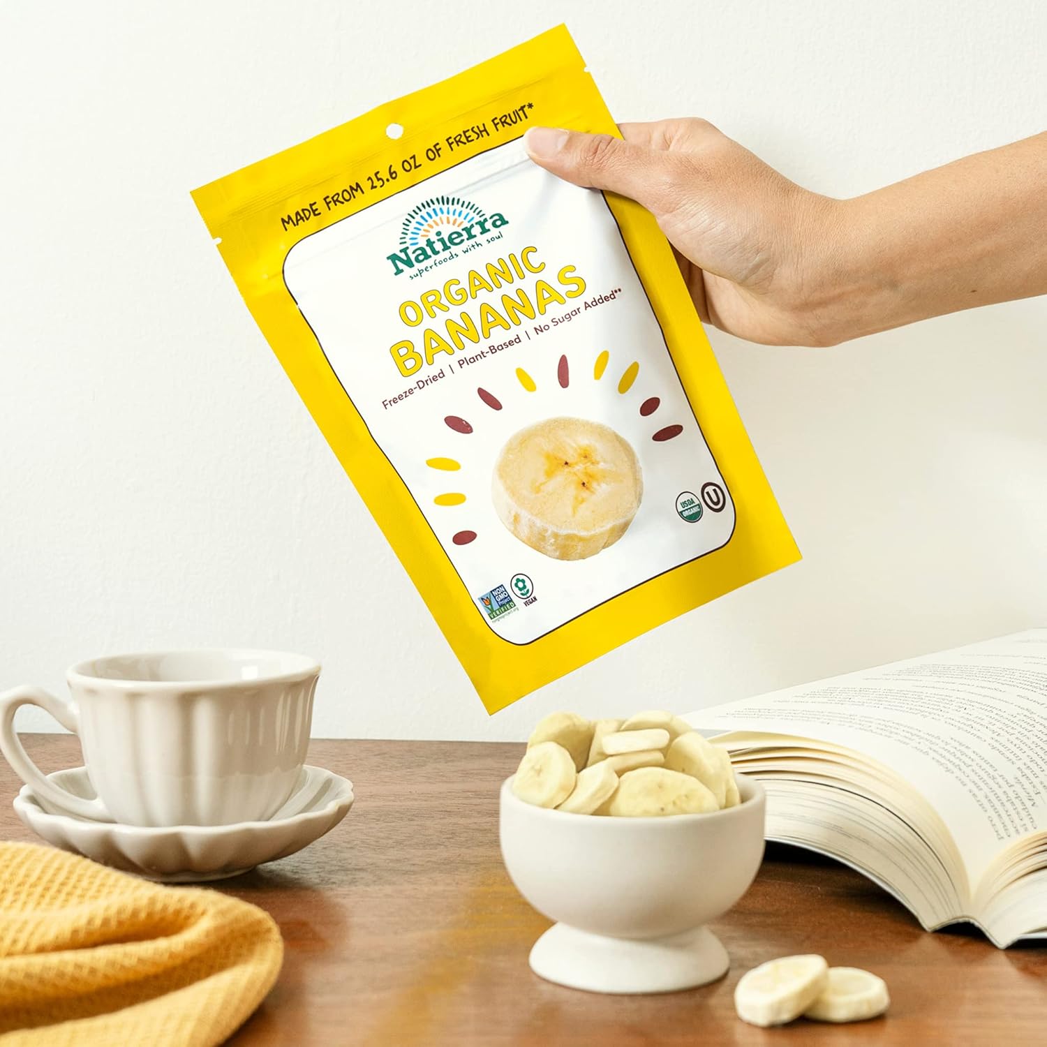 NATIERRA Organic Freeze-Dried Pineapples, Bananas & Mangos USDA Organic, Non-GMO & Vegan, Gluten Free, No Additives, No Sugar Added Variety Pack (Pack of 6)6