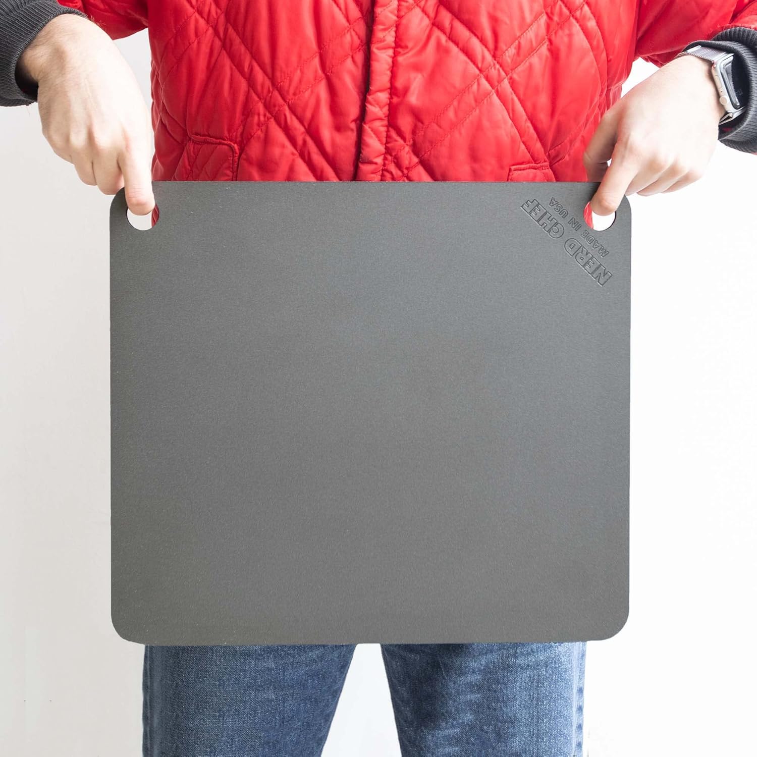 NerdChef Steel Stone - High Performance Pizza Baking Made in USA (14.5 x 16) - (.375 Thick - Pro)1