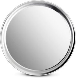 New Star Foodservice 50899 Pizza Pan/Tray, Wide Rim, Aluminum, 14 Inch, Pack of 6