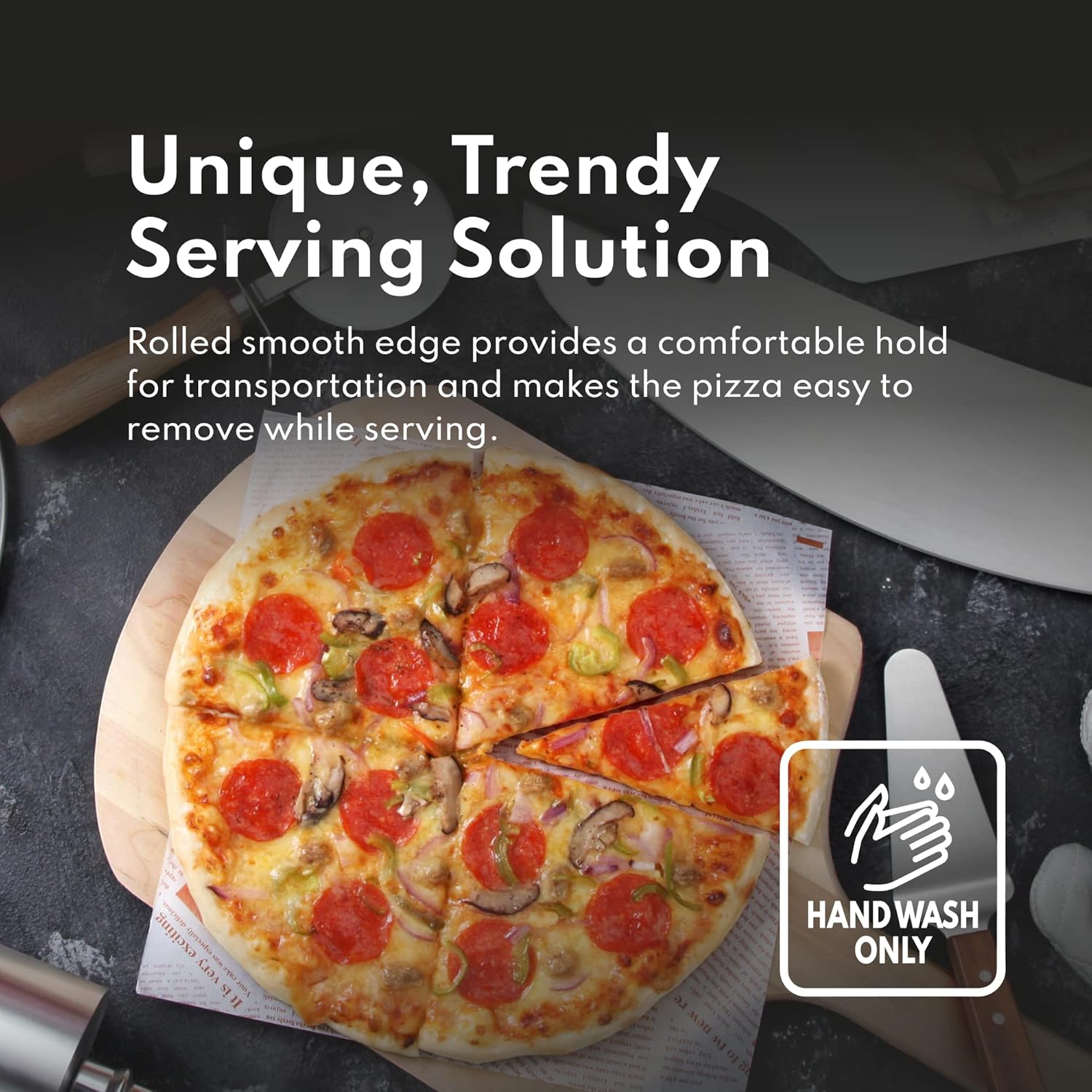 New Star Foodservice 51049 Restaurant-Grade Aluminum Pizza Pan, Baking Tray, Coupe Style, 16-Inch, Pack of 665