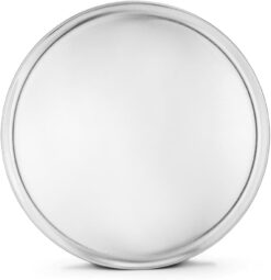 New Star Foodservice 51056 Restaurant-Grade Aluminum Pizza Pan, Baking Tray, Coupe Style, 18-Inch, Pack of 6