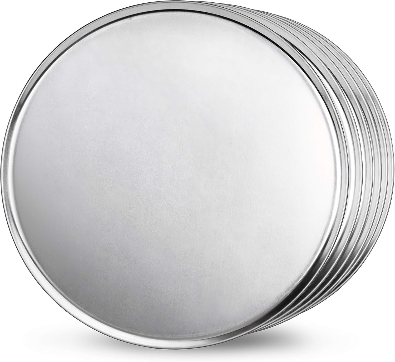 New Star Foodservice 51056 Restaurant-Grade Aluminum Pizza Pan, Baking Tray, Coupe Style, 18-Inch, Pack of 643