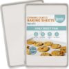 Nonstick Ceramic Baking Sheet/Cookie Sheet - Set of 2, Durable and Easy to Clean Baking Pans for Kitchen - Dishwasher and Freezer Safe, PFAS-Free (Half Sheet Pan)