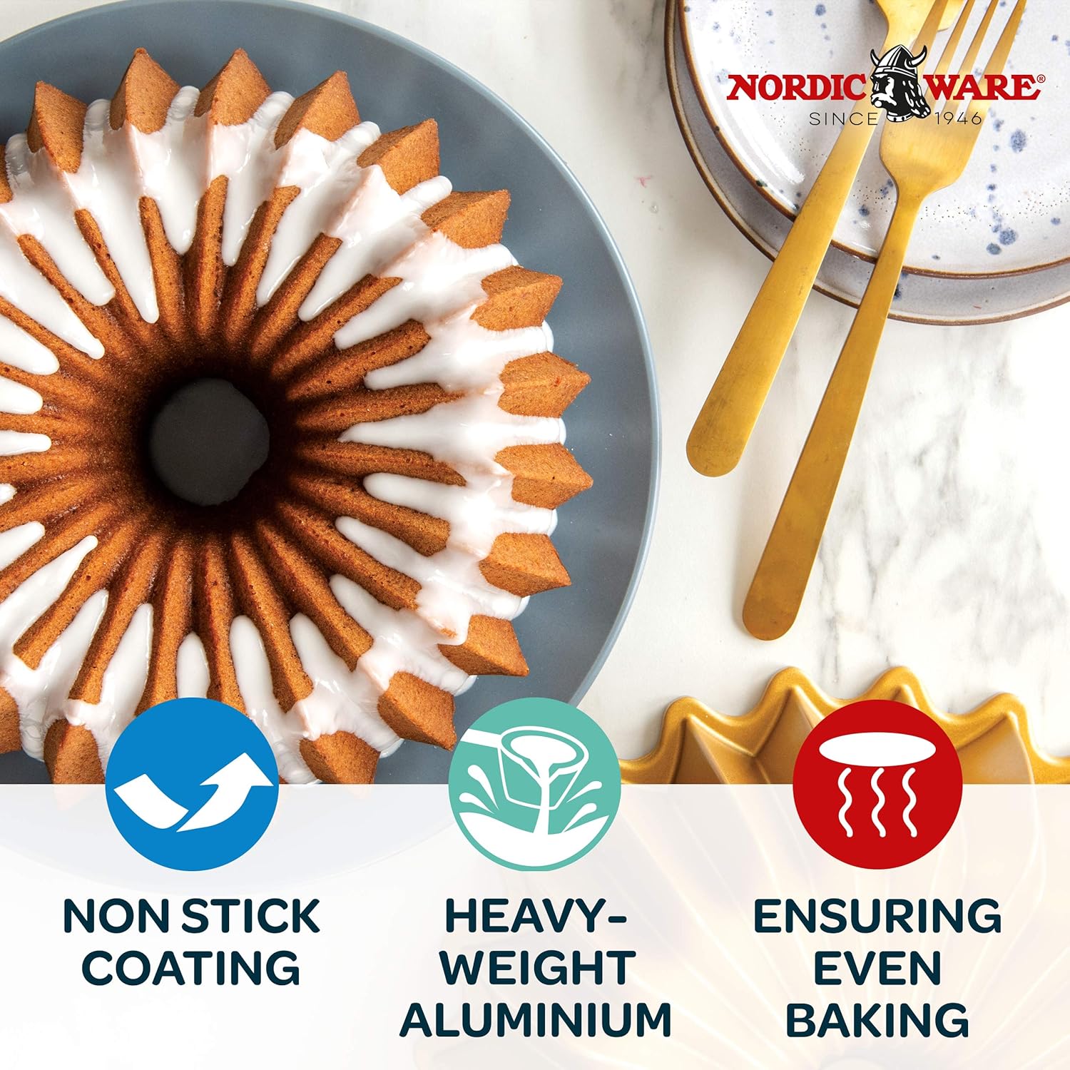 Nordic Ware Brilliance Bundt Pan Gold4