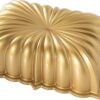 Nordic Ware Classic Fluted Loaf Pan, 6 Cup, Gold