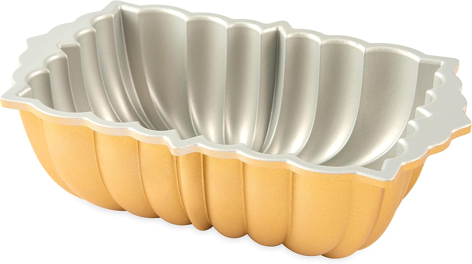 Nordic Ware Classic Fluted Loaf Pan, 6 Cup, Gold9
