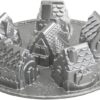 Nordic Ware Cozy Village Gingerbread House, 6 Cups, Silver