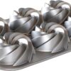 Nordic Ware Heritage Bundtlette Cake Pan, Metallic, Silver