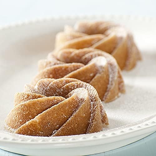 Nordic Ware Heritage Bundtlette Cake Pan, Metallic, Silver7