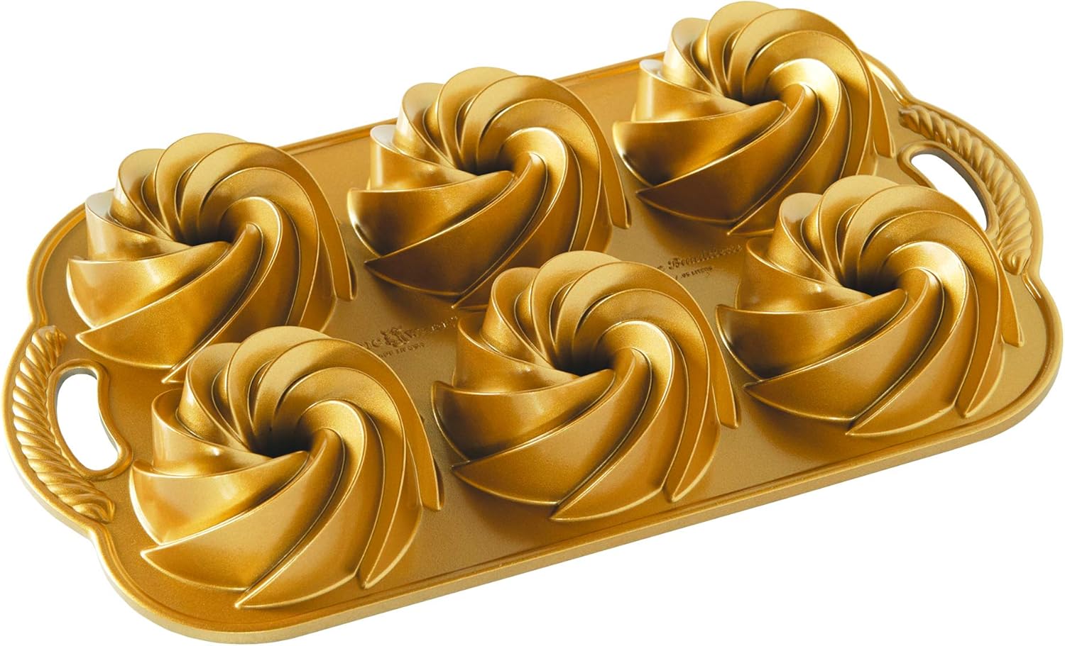 Nordic Ware Heritage Bundtlette Cakes, One Size, Gold Nordic Ware Heritage Bundtlette Cakes, One Size, Gold
