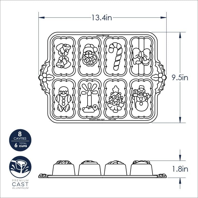 Nordic Ware Holiday Mini Loaves Pan1