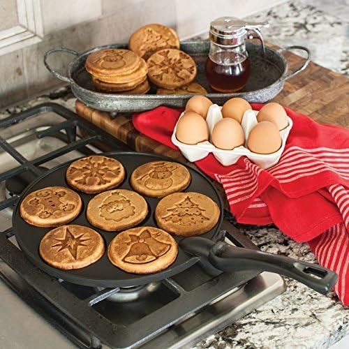 Nordic Ware Holiday Pancake Pan, Black 0.6 cup56
