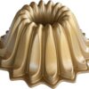 Nordic Ware Lotus Bundt Pan Gold, 5 Cup Capacity
