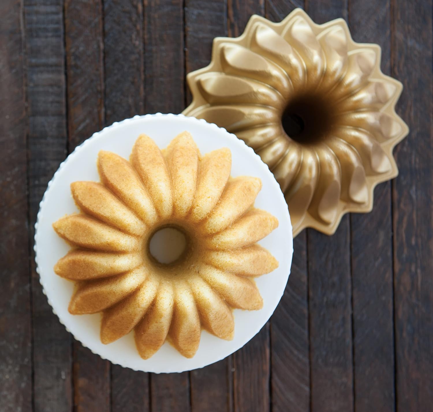 Nordic Ware Lotus Bundt Pan Gold, 5 Cup Capacity3