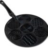 Nordic Ware Nonstick Pancake Pan, Heavy Aluminum, 7 Round Cups, For Gas, Electric, Ceramic Stovetops, Made in USA