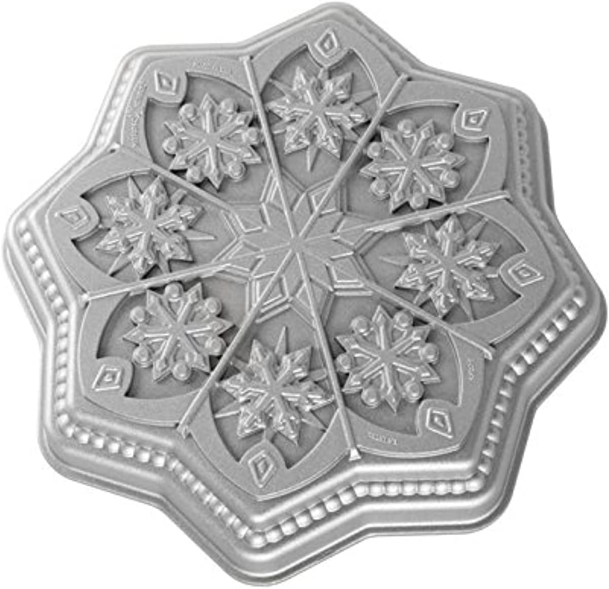 Nordic Ware Sweet Snowflakes Shortbread Pan, Silver Nordic Ware Sweet Snowflakes Shortbread Pan, Silver