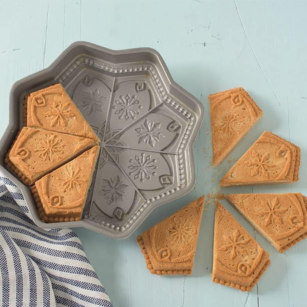 Nordic Ware Sweet Snowflakes Shortbread Pan, Silver7