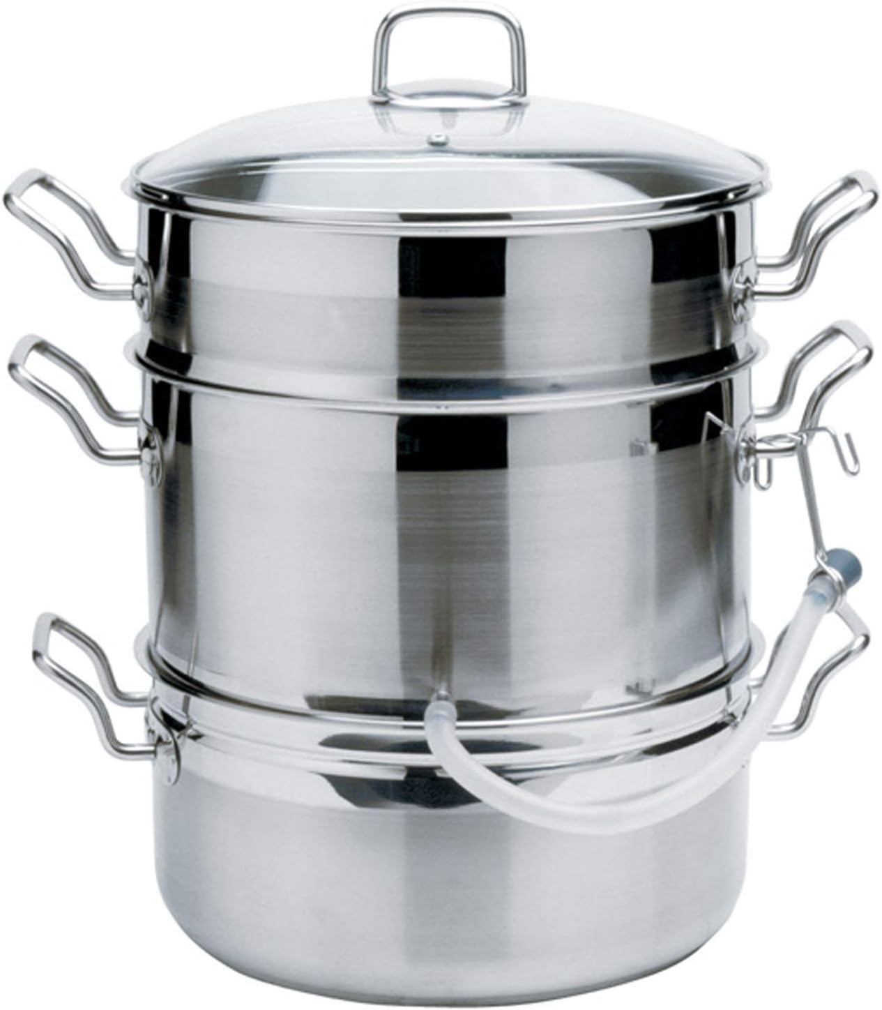 Norpro Stainless Steel Steamer Juicer, 11qts 10.4L, 4qts 3.8L, 8.5qts 8L, As Shown Norpro Stainless Steel Steamer/Juicer, 11qts/10.4L, 4qts/3.8L, 8.5qts/8L, As Shown