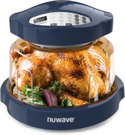 Nuwave Pro Plus 2 Infra-Red Oven, Countertop, Convection, Cook Fresh or Frozen, No Defrosting or Preheating, Cook Healthy, 360 Surround Heat, Adjustable Temps, 100 Presets, 50 Memory, Tough Power Dome (Deep Blue)