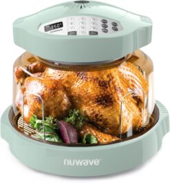 Nuwave Pro Plus 2 Infra-Red Oven, Countertop, Convection, Cook Fresh or Frozen, No Defrosting or Preheating, Cook Healthy, 360 Surround Heat, Adjustable Temps, 100 Presets, 50 Memory, Tough Power Dome (Mint Green)