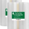 O2frepak 4Pack (Total 200Feet) 11x50 Rolls Vacuum Sealer Bags Rolls with BPA Free,Heavy Duty Vacuum Sealer Storage Bags Rolls,Cut to Size Roll,Great for Sous Vide