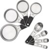 OXO Good Grips Stainless Steel Measuring Cups and Spoons Set, 2.9, 8 Piece