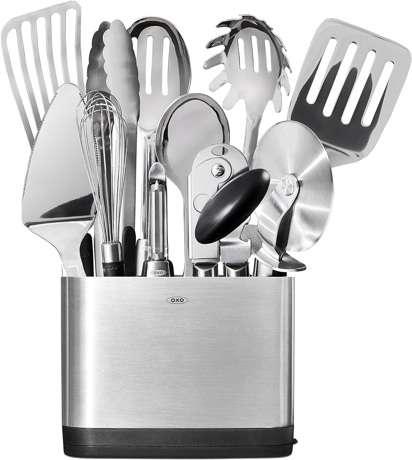 OXO Steel Piece Utensil Set, 15 PC, Stainless Steel OXO Steel Piece Utensil Set, 15 PC, Stainless Steel