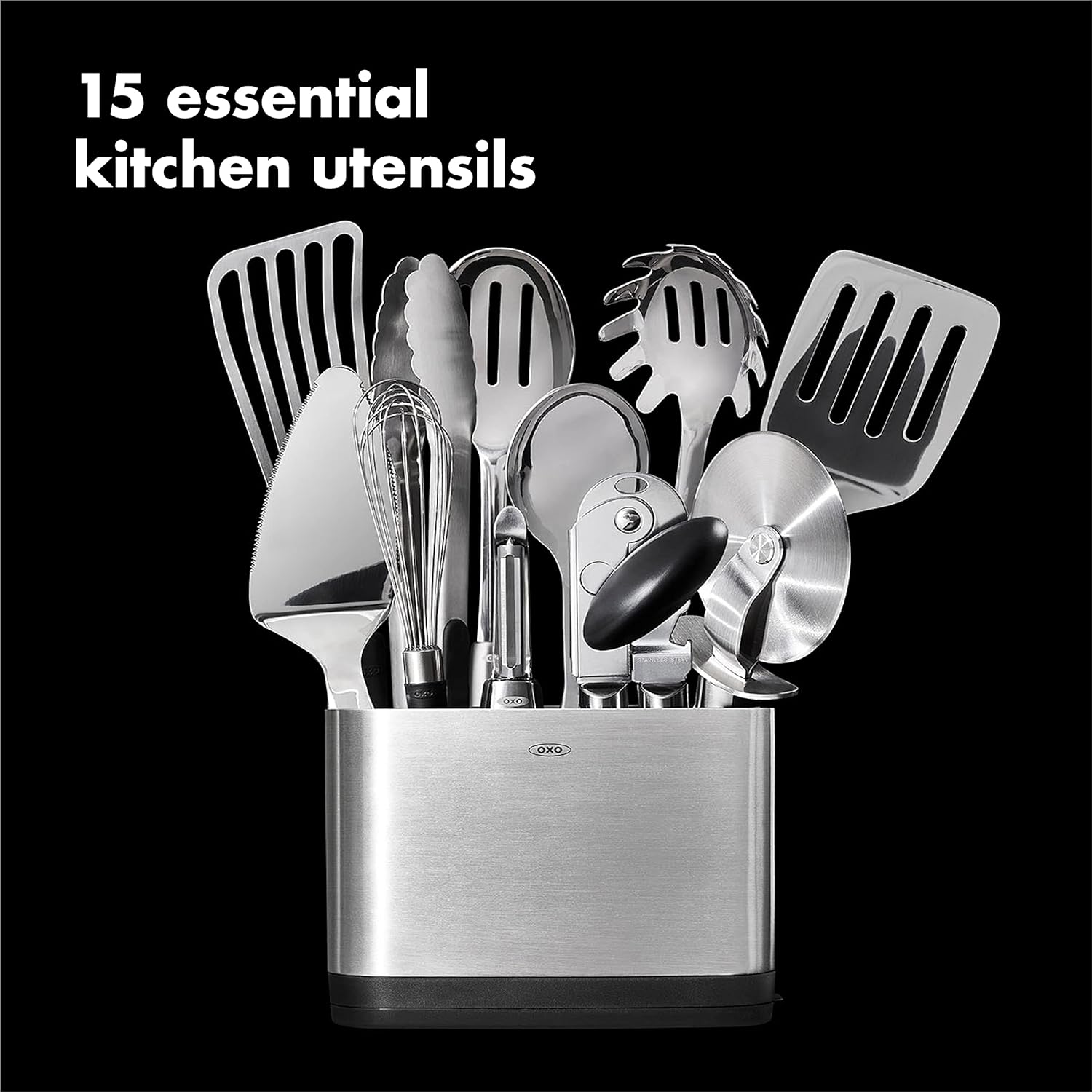OXO Steel Piece Utensil Set, 15 PC, Stainless Steel45