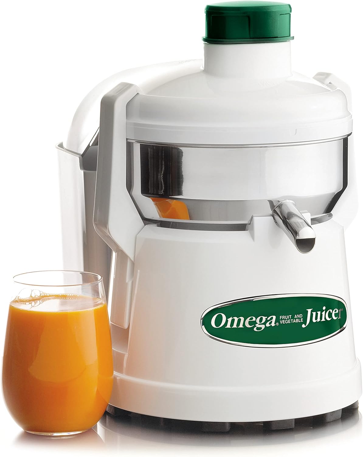 Omega J4000 High Speed Pulp Ejection Juicer 1 3 HP Juices Vegetables Citrus and Fruits at 3500 RPM Surgical Stainless Steel Parts and Stainless Steel Blade, 250-Watts, White Omega J4000 High Speed Pulp Ejection Juicer 1/3 HP Juices Vegetables Citrus and Fruits at 3500 RPM Surgical Stainless Steel Parts and Stainless Steel Blade, 250-Watts, White