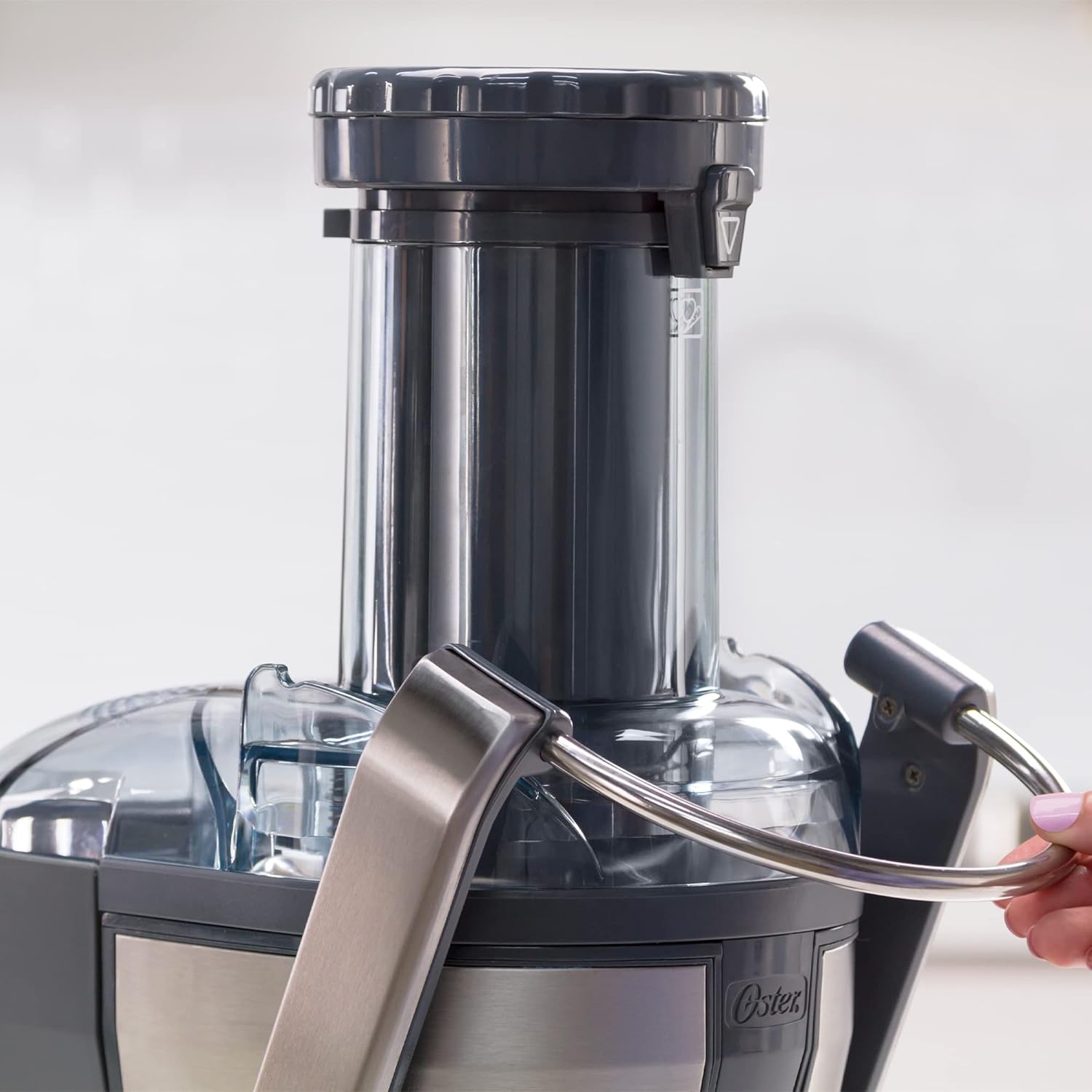 Oster Easy-to-Clean Professional Juicer, Stainless Steel Juice Extractor, Auto-Clean Technology, XL Capacity, Gray9