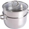 Oster Sangerfield 6 Qt Dutch Oven Casserole with Steamer Basket, Stainless Steel