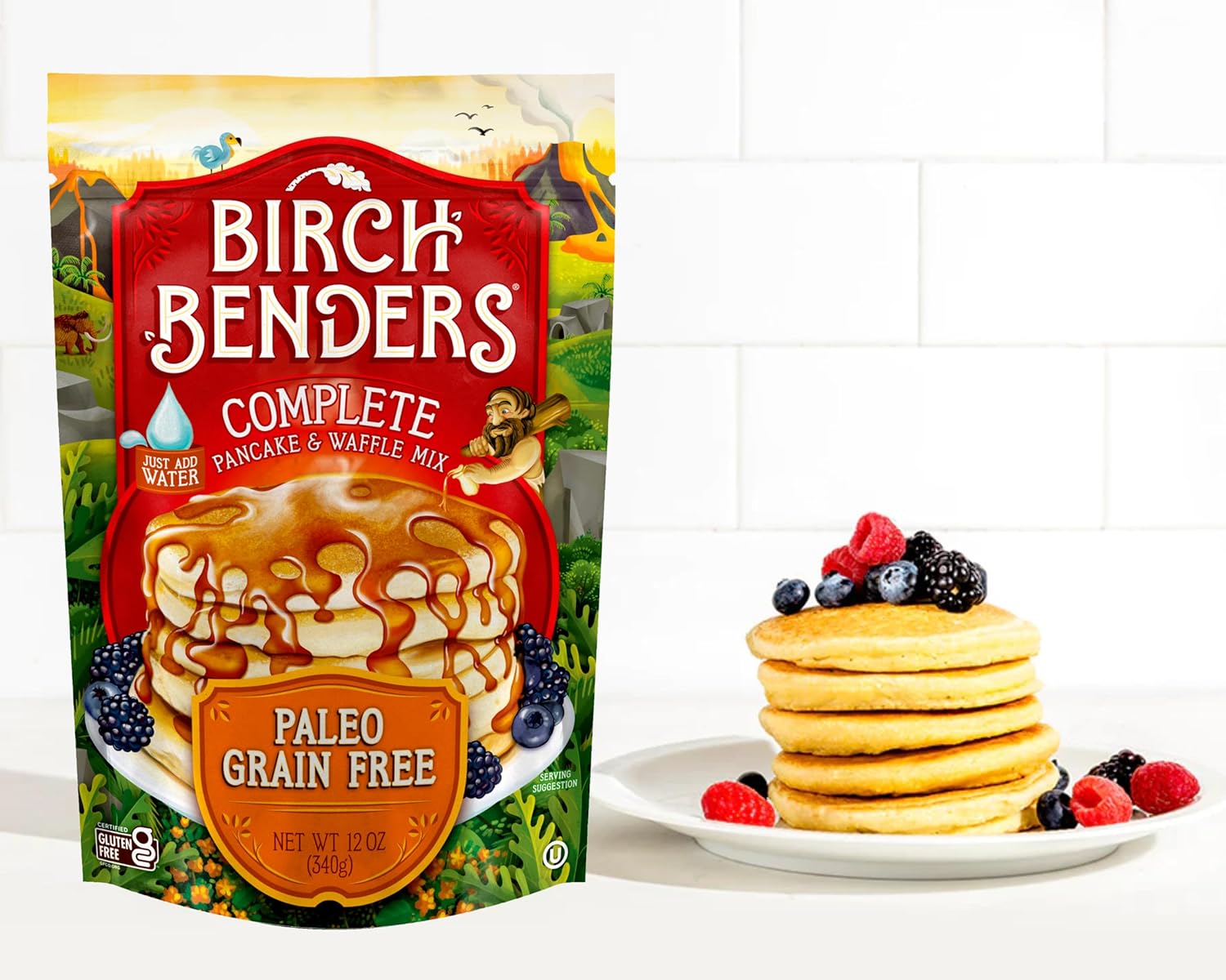 Paleo Pancake and Waffle Mix by Birch Benders, Made with Coconut, Almond and Sweet Potato Flour, Just Add Water, 12 Ounce (Pack of 6)4