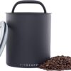 Planetary Design Airscape Kilo Coffee Storage Canister - Large Food Container Patented Airtight Lid 2-Way Valve Preserve Freshness Holds 2.2 lb Dry Beans (Matte Black)