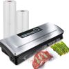 Precision Vacuum Sealer Machine, Powerful Pro Vacuum Food Sealer, 8-in-1 Easy Presets, 4 Food Modes, Dry&Moist&Soft&Delicate with Starter Kit, Compact Design(Silver)