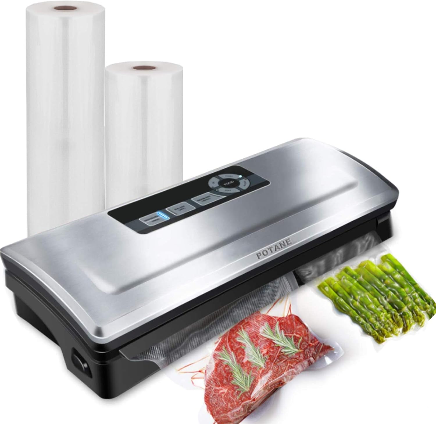 Precision Vacuum Sealer Machine, Powerful Pro Vacuum Food Sealer, 8-in-1 Easy Presets, 4 Food Modes, Dry&Moist&Soft&Delicate with Starter Kit, Compact Design(Silver) Precision Vacuum Sealer Machine, Powerful Pro Vacuum Food Sealer, 8-in-1 Easy Presets, 4 Food Modes, Dry&Moist&Soft&Delicate with Starter Kit, Compact Design(Silver)