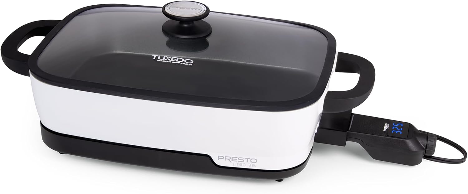 Presto 06854 Tuxedo Digital Precision Skillet, Sous Vide, Multi-Cooker1