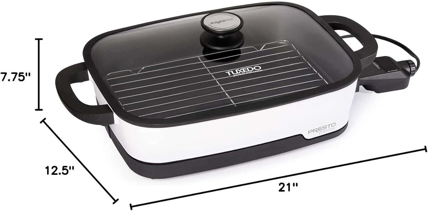 Presto 06854 Tuxedo Digital Precision Skillet, Sous Vide, Multi-Cookeri9